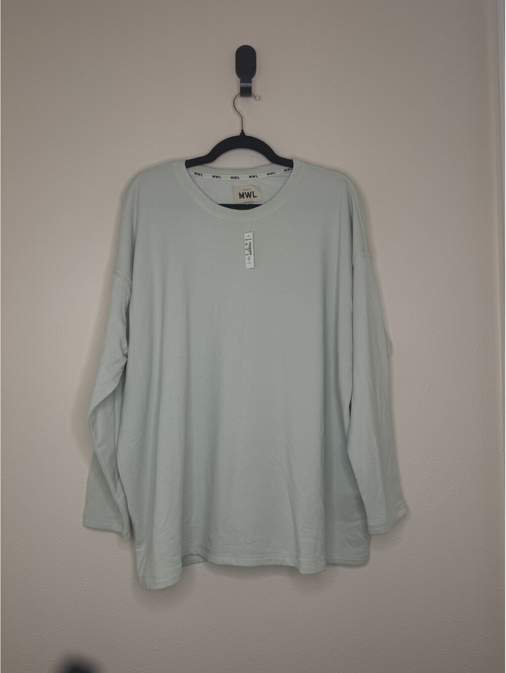 Madewell Soft Oversized Longline Sweatshirt Green Women's Size 1X NWT